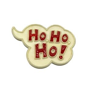 Vintage 1982 Hallmark “Ho Ho Ho!” Christmas Pin – Retro Holiday Brooch